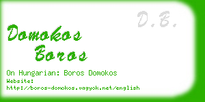 domokos boros business card